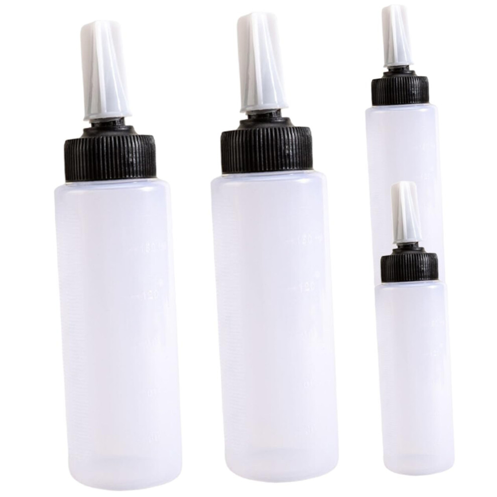 Hair Dye Applicator Bottle Set, Reusable Plastic Squeeze Bottles for Precise Salon Hair Coloring