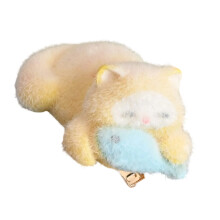 Accessoire de cheveux de chat à la-Le chaton mange du poisson