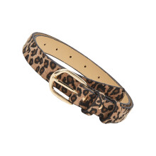 Sangle de taille en simili cuir durable,-Motif léopard marron