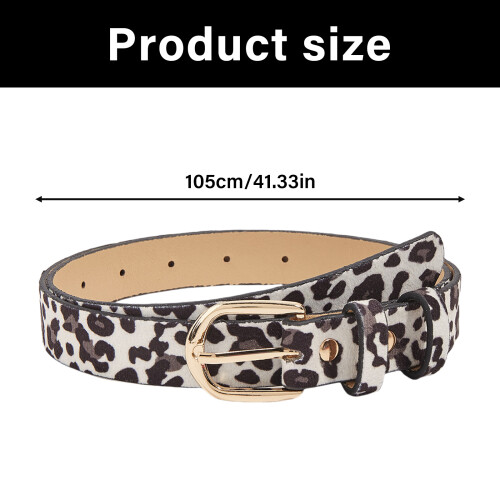 Sangle de taille en simili cuir durable,-Motif léopard marron 2