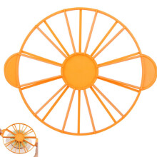 Round Cake Portion Marker 10/12 Piece Set Cake Divider Cutter With Handle For Pastry Baking Uniform Slicing Orange