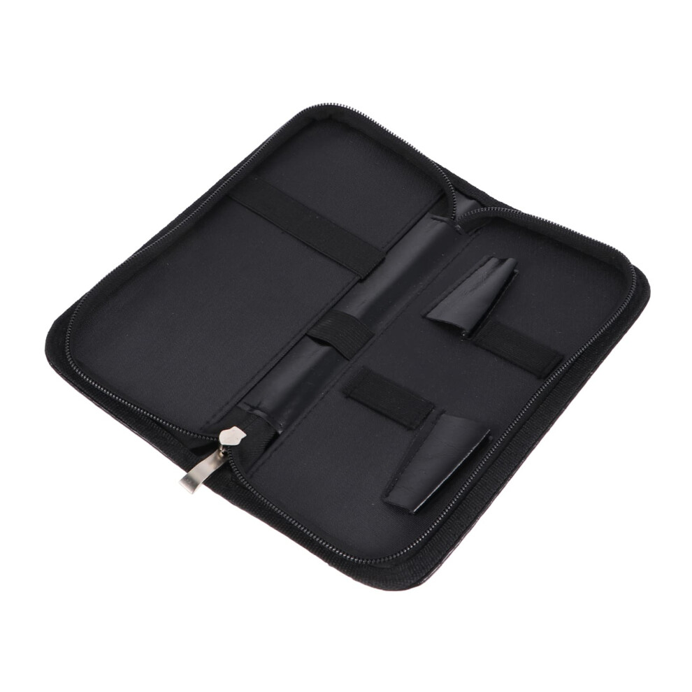 Leather Scissor Case For Hairdressers With Secure Zipper Closure, Durable Barber Scissor Holder 9094768525784