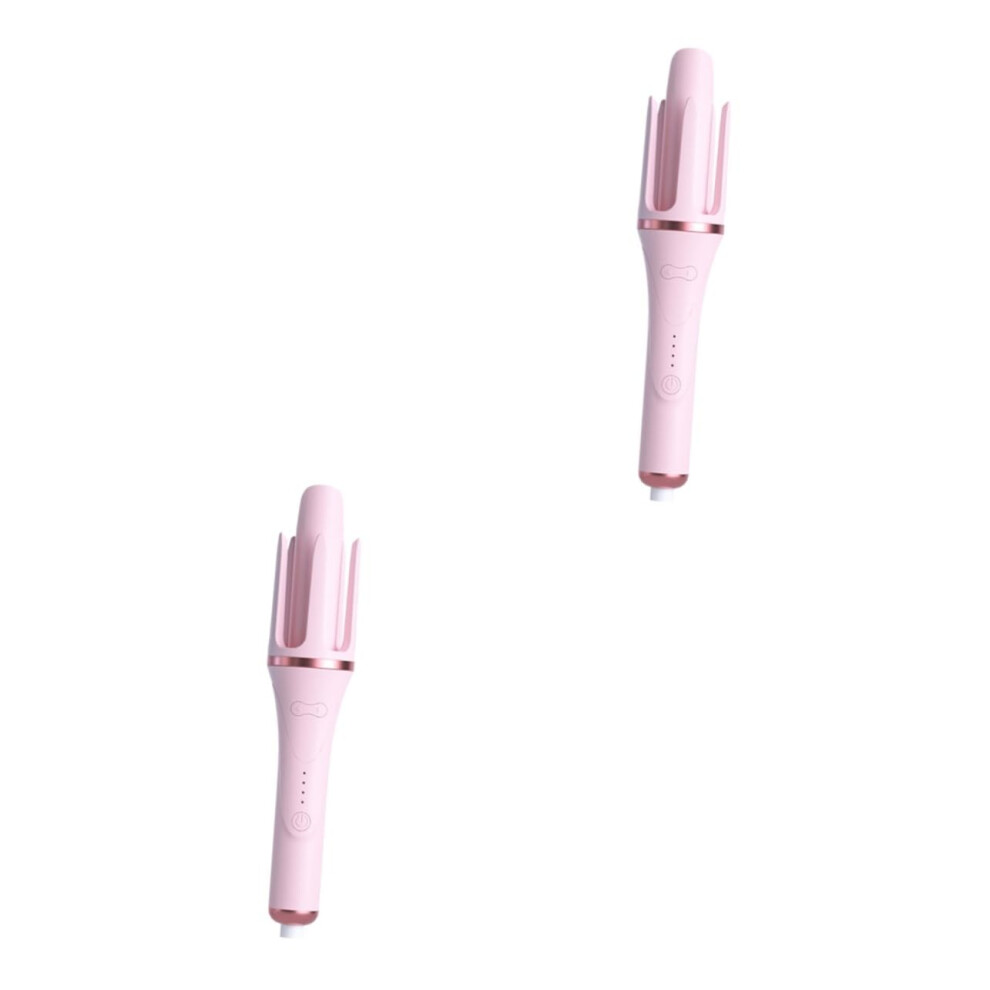 2pcs Cordless Automatic Hair Curler with Fast Heating and Adjustable Heat for All Hair Types