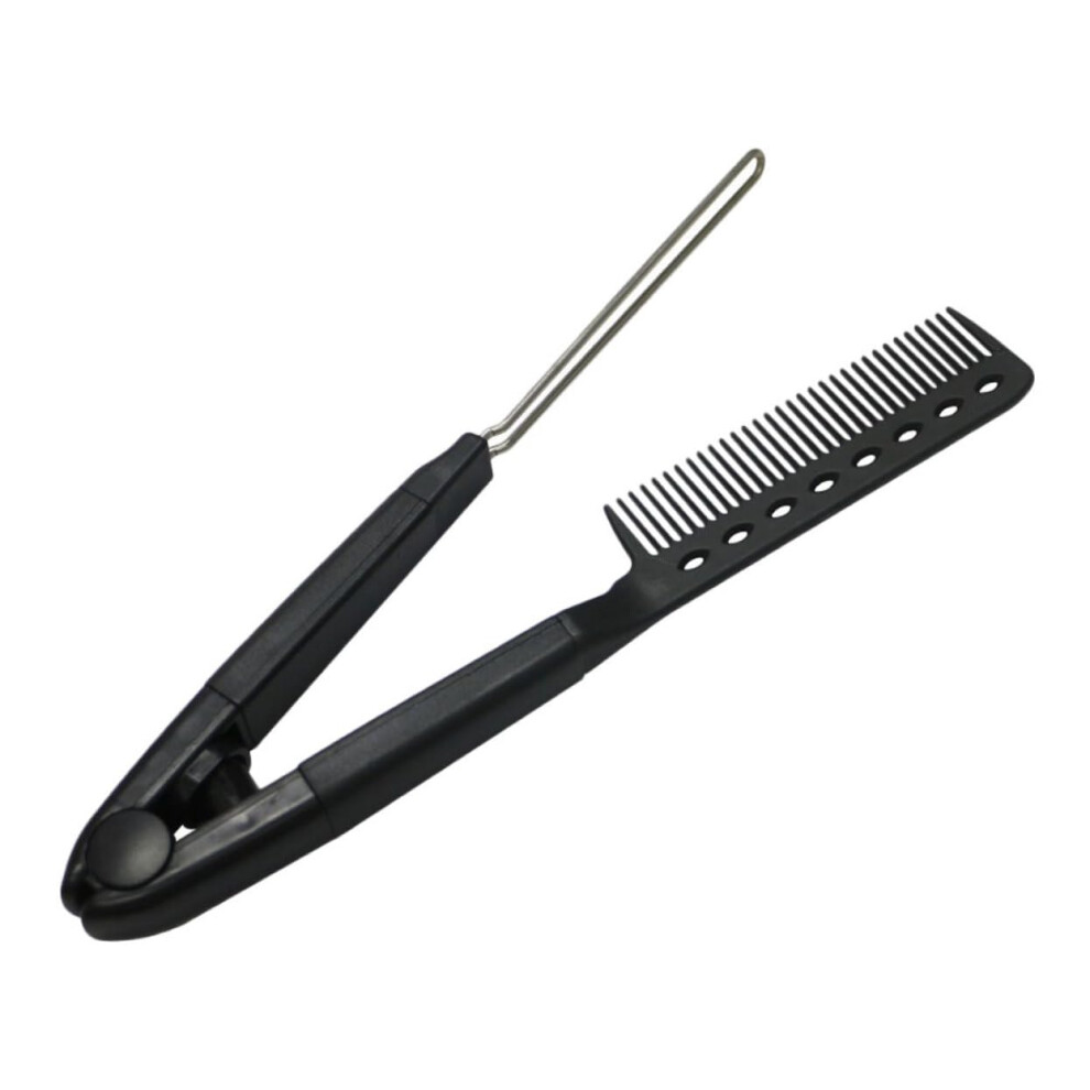 Unisex 3Pcs V Shaped Hair Straightening Comb Set With Vshaped Edge For Quick Home Or Salon Styling
