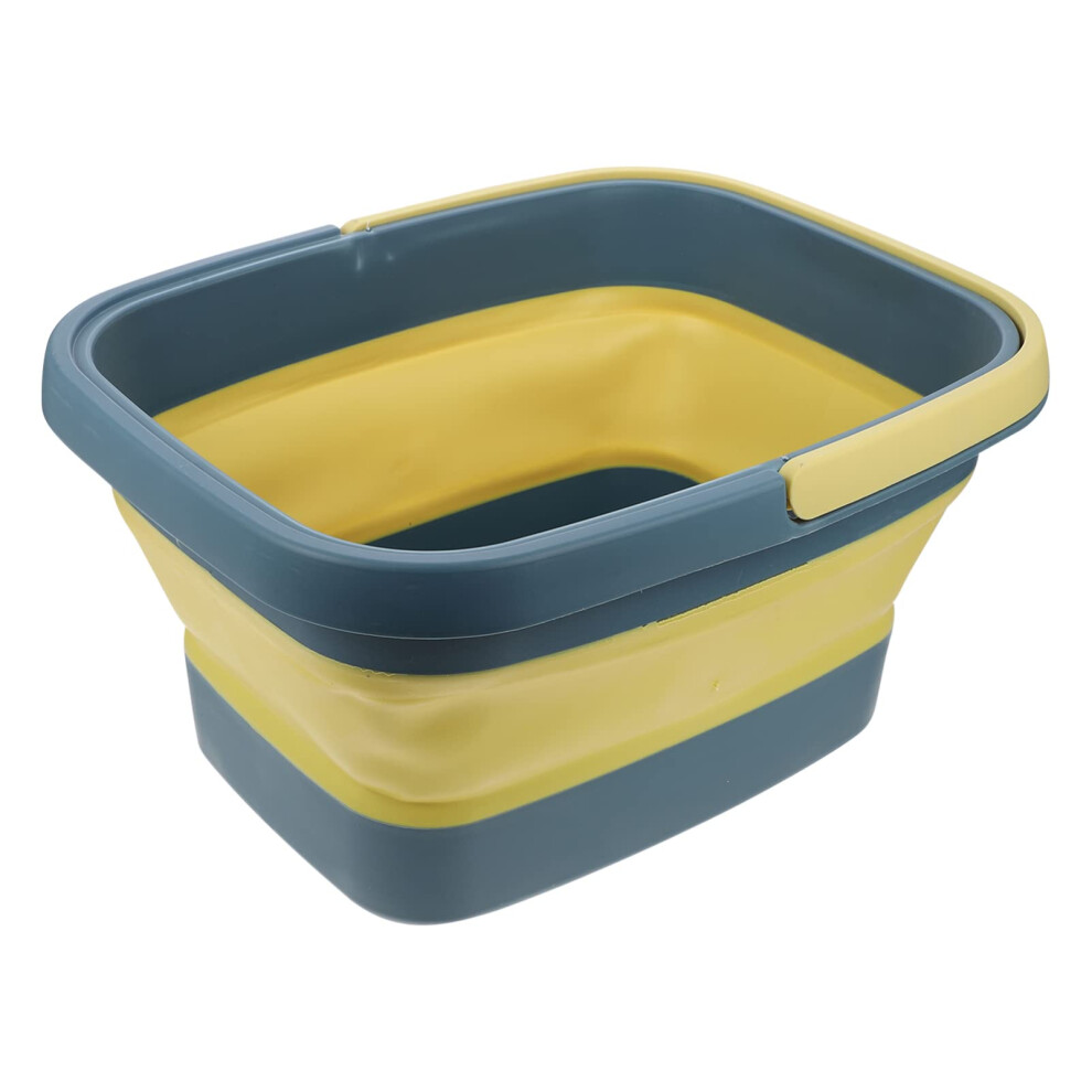 Blue Foldable Foot Spa Basin With Gentle Sole Massage And Deep Soaking Bucket For Home Care