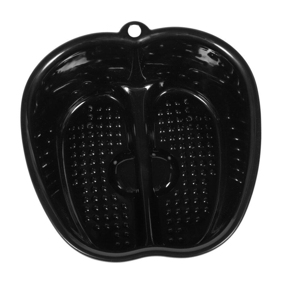 Plastic Foot Soak Tub for Home and Spa, Durable Foot Bath Basin for Pedicure, Black
