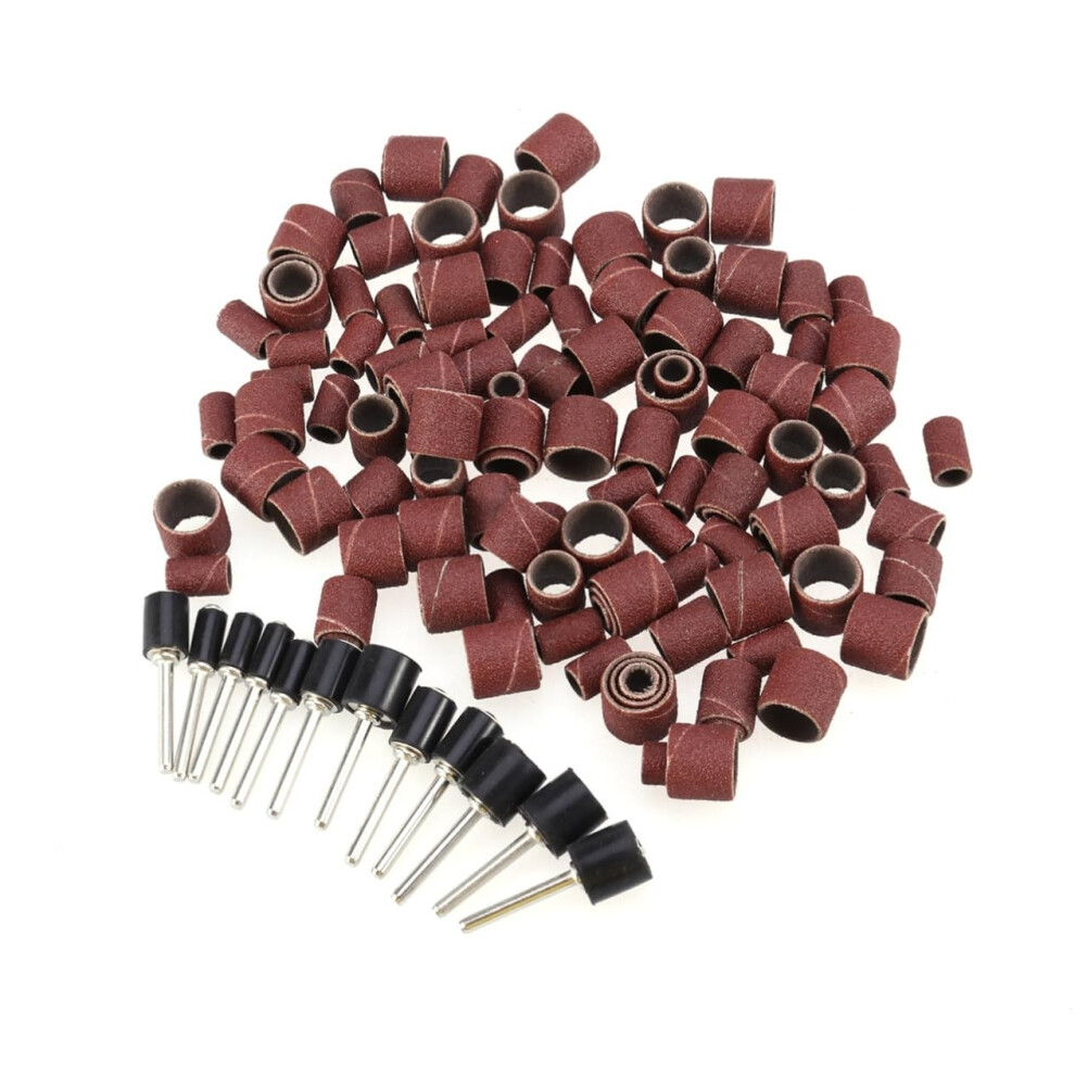 132pcs Nail Drill Sanding Bands Kit for Fast Shaping and Acrylic Nail Finishing