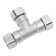 Connecteur en T étanche à l'eau 3 voies, adaptateur en acier G1/2 pour lignes d'eau/de air
