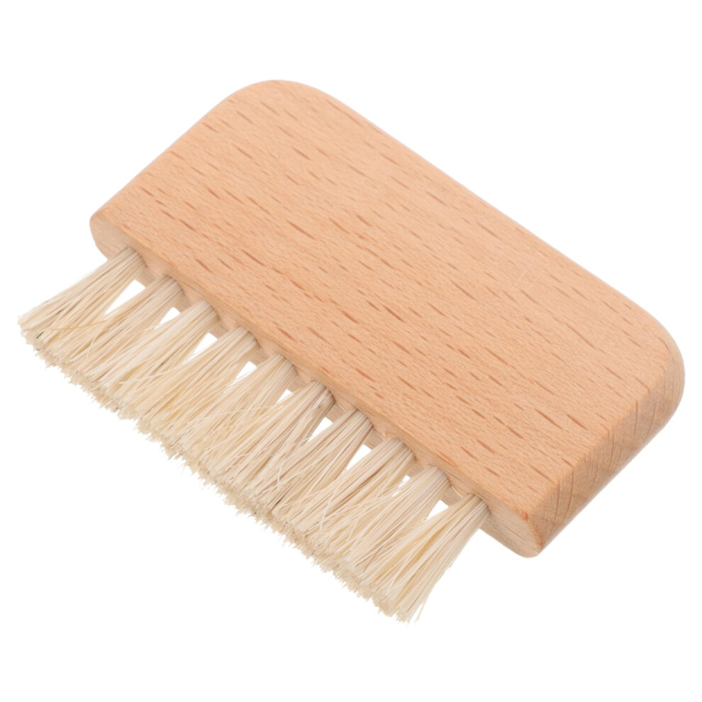 Nail Cleaning Brush with Ergonomic Wooden Handle for Manicure and Pedicure, Gentle Dual Care