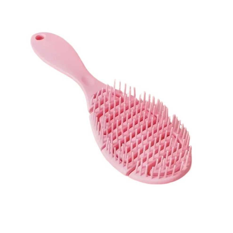 Pink Detangling Hair Brush With Gentle Scalp Massage For Curly Hair And Wigs, Antistatic Wet Dry