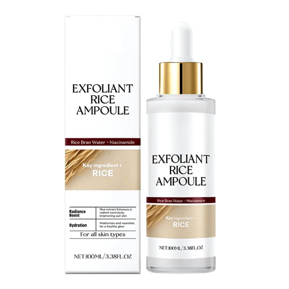 Black Rice Exfoliating Essence Ampoule Set With Rice Skincare For Deep Hydration And Radiance Boost