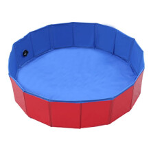 NO NEED TO INFLATE, Cool and Fun Pet Pool for Dogs, Collapsible Swimming Pool for Dogs with Non-Slip Bottom, Portable PVC Pet Paddling Bath Tub for Pl