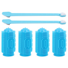 Pet Toothbrush Set with Dual End Design, Soft Bristles Promote Oral Care for Dogs and Cats, Ergonomic Finger Toothbrush for 360-Degree Cleaning, Reusa