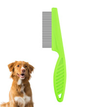 Pente para higiene de cães e gatos, pente antipulgas para cães com dentes finos que remove pelos soltos, pente eficaz contra pulgas e carrapatos