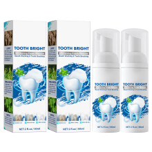 Teeth Whitening Foaming Toothpaste Natural Ingredients Anti Cavity Stain Removal Baking Soda Mint Flavour Fluoride Free Elegant Stylish Travel
