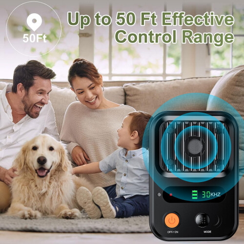 Ultrasonic Bark Control Device For Indoor Outdoor, Pet-Friendly Adjustable Modes Rechargeable Effective Stop 2