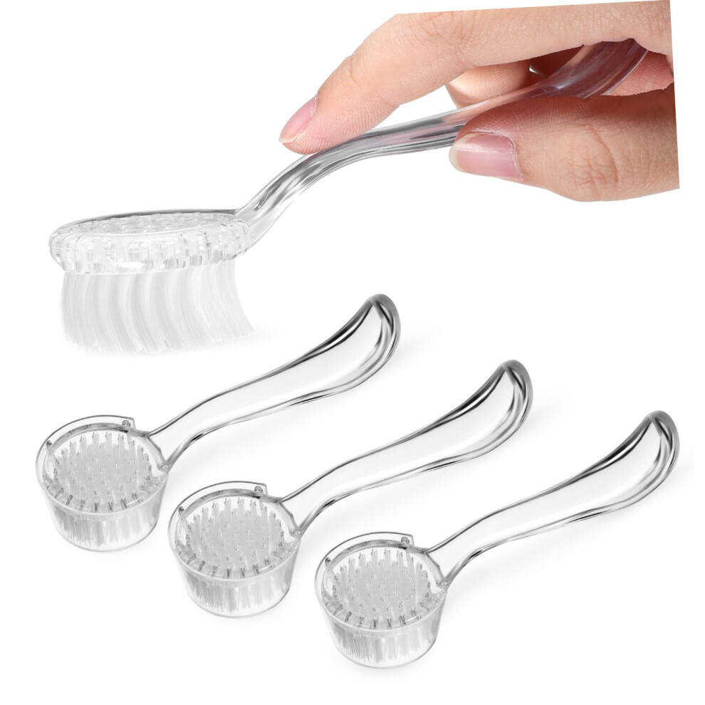 3Pcs Ergonomic Nail Cleaning Brush for Fingernails and Toenails with Protective Covers, MultiSurface Scrubber