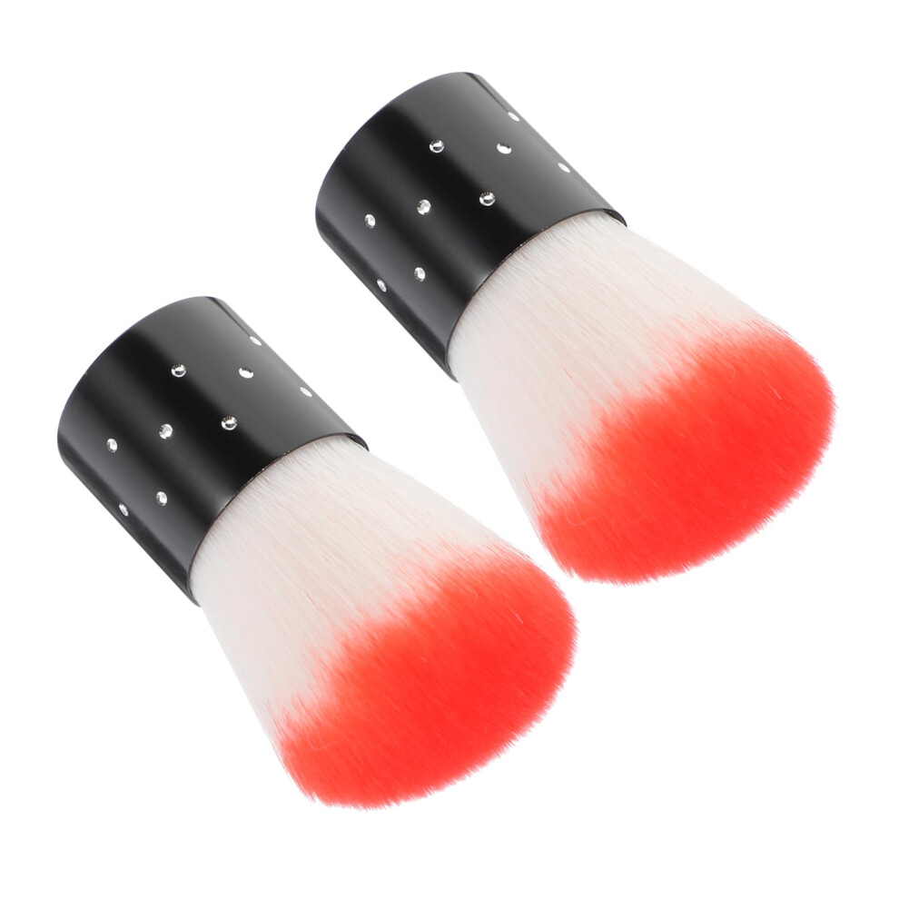 2pcs Soft Bristle Nail Dust Brush for Acrylic Nails Manicure Cleaning, Salon and Home Use