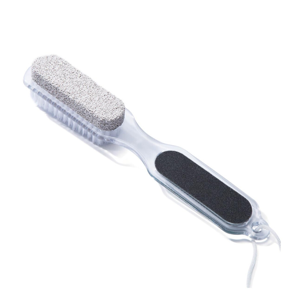 Foot Scrubber with Pumice Stone and Brush, 2 in 1 Callus Remover for Pedicure Treatments