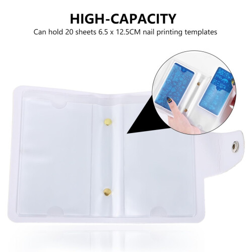 Nail Stamping Plate Organizer with Secure Pushbutton Closure, Durable Compact Storage Case 2