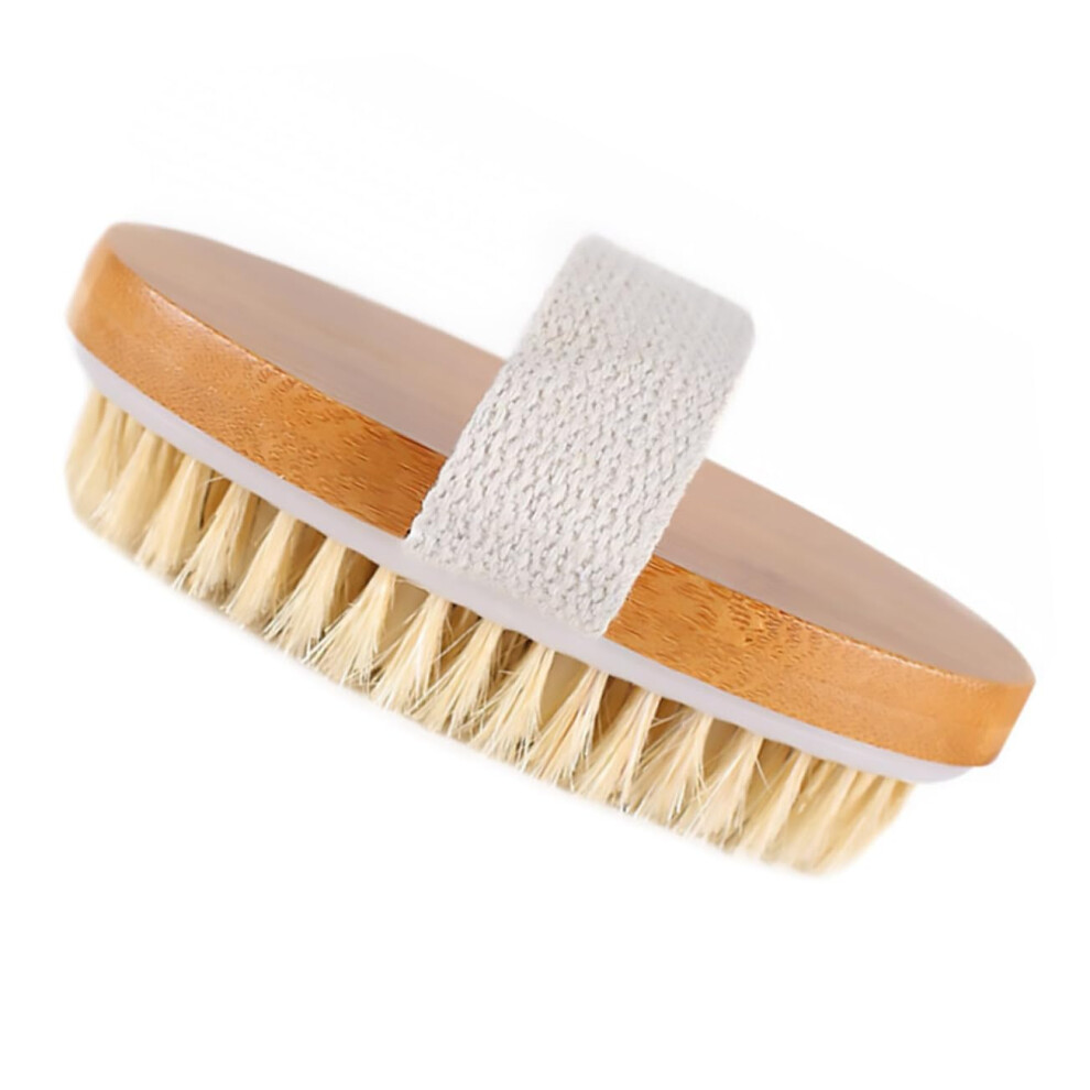 Bath Brush with Soft Gentle Bristles for Body Cleaning, Ergonomic Shower Scrubber with Hanging Loop