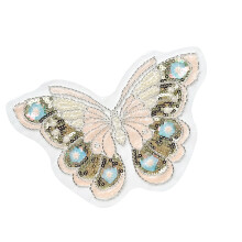 Sparkling Butterfly Iron On Transfer With-Light golden