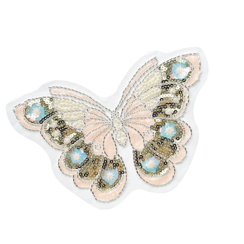 Sparkling Butterfly Iron On Transfer With-Light golden