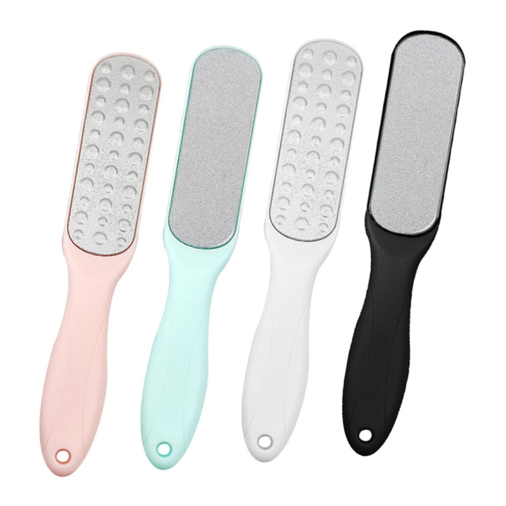 4pcs Stainless Steel DoubleSided Foot File Callus Remover for Dry and Wet Pedicure Use