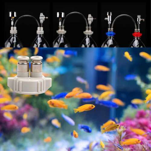 Καπάκι μπουκαλιού CO2Reactor για ενυδρείο CO2System, αξεσουάρ αντιδραστήρα DIY με γρήγορη 2