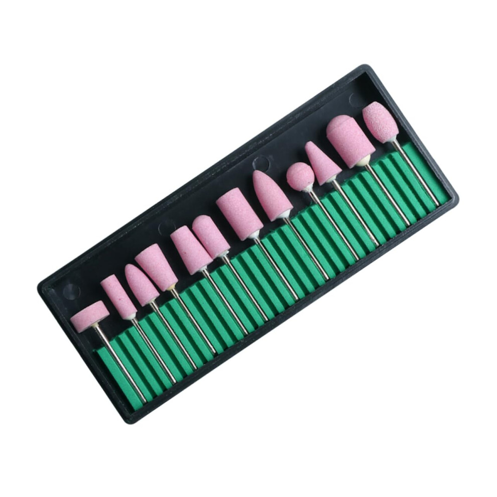 Nail Drill Bits Set 12pcs for Fast Nail Shaping and Precision Filing Manicure Pedicure Tools
