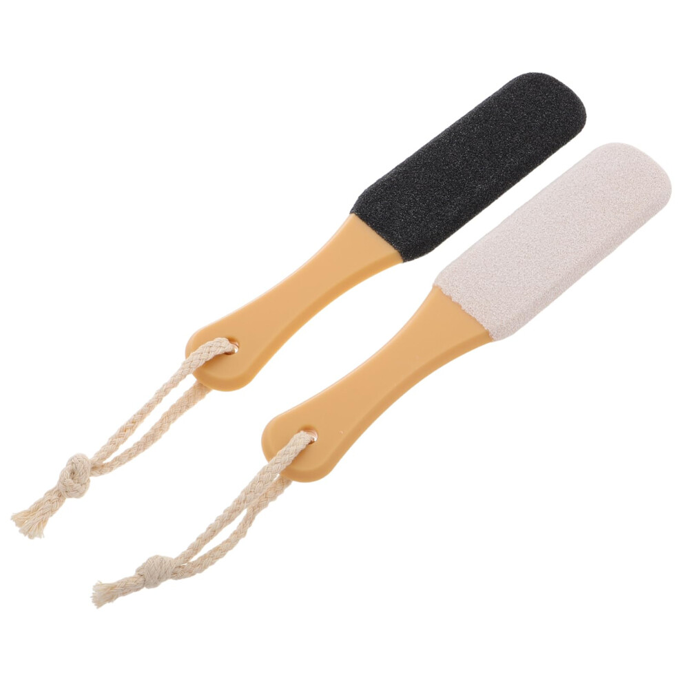 White/Black Foot File And Pumice Stone Set With Ergonomic Handle For Effective Dead Skin And Callus Removal