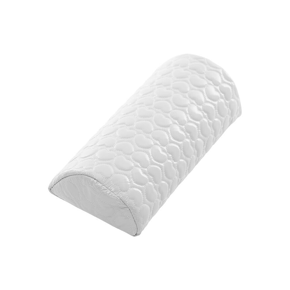White Nail Arm Rest Faux Leather Manicure Hand Rest Pillow With Stable Support And Easy Clean Surface