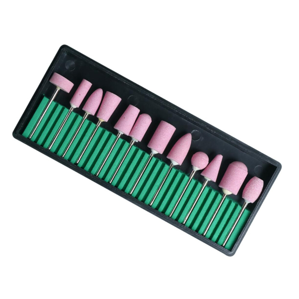 12Pcs Professional Nail Drill Bits Set for Acrylic and Gel Nails Sanding and Grinding Tools