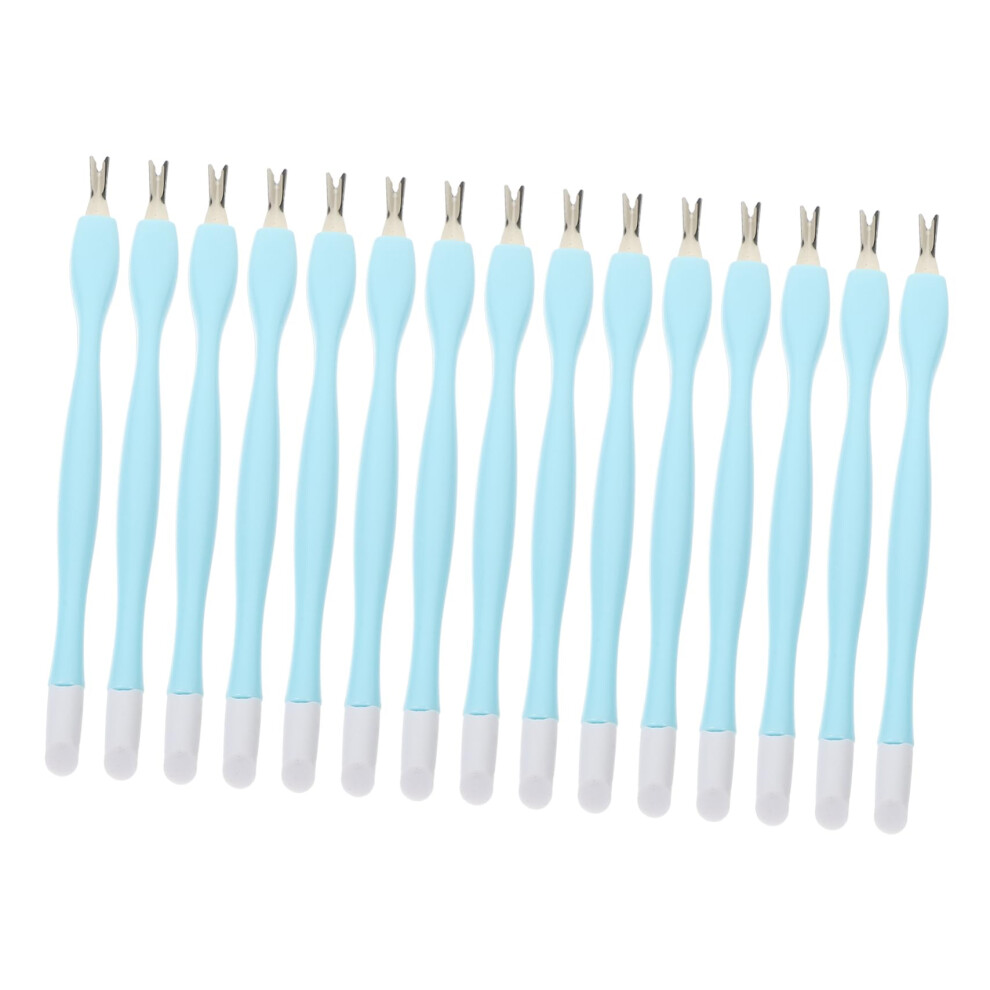 Cuticle Remover Tool Set 15Pcs Stainless Steel Pushers and Trimmers for Professional Manicure