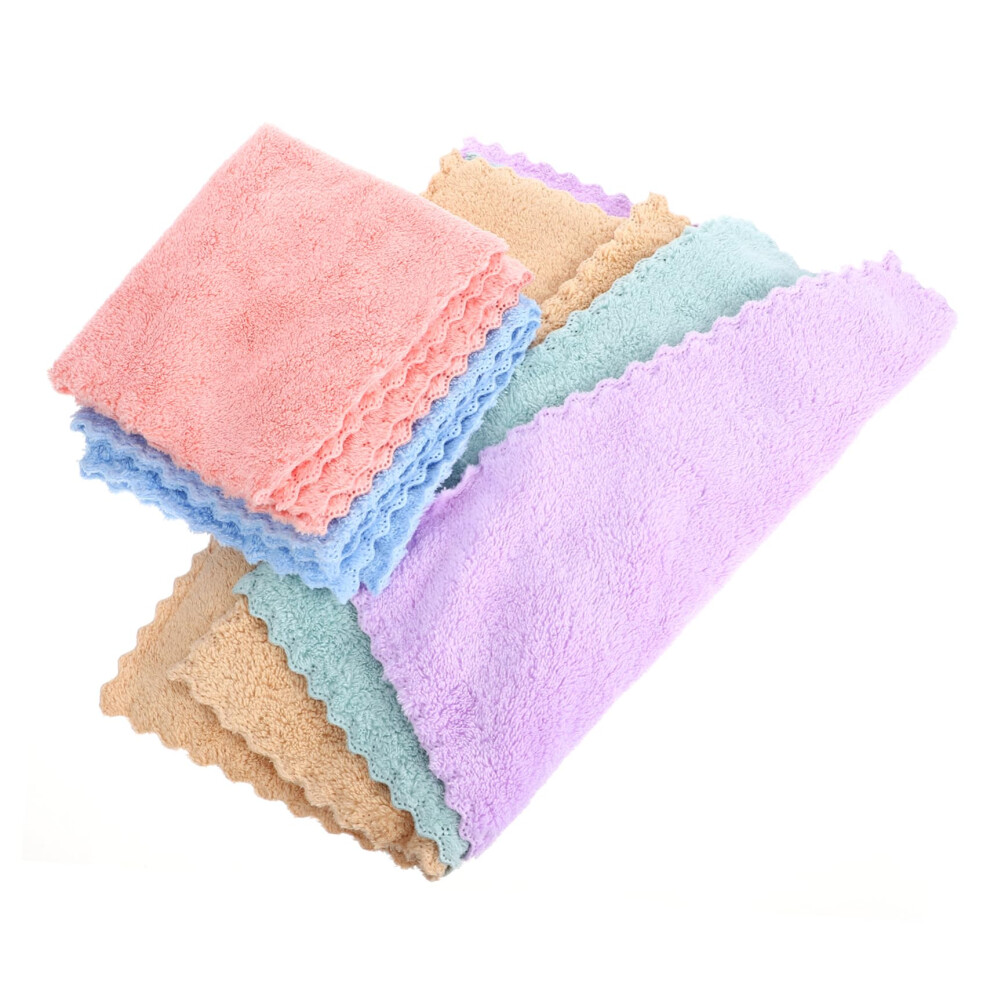 10Pcs Soft Fleece Face Washcloths for Sensitive Skin, Reusable Makeup Removal Towels