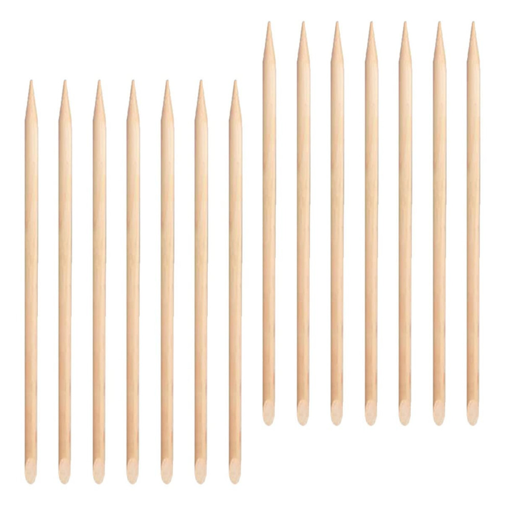 100PCS Wooden Cuticle Sticks DoubleEnded Cuticle Pusher for Manicure and Pedicure Nail Care