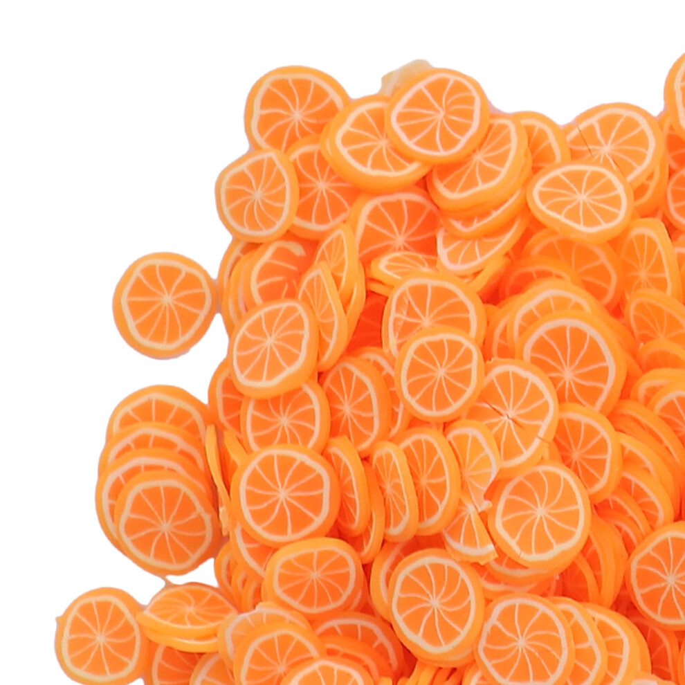 Nail Art Fruit Slices 10g Pack, Orange Polymer Clay Charms for Summer Nails and DIY Crafts