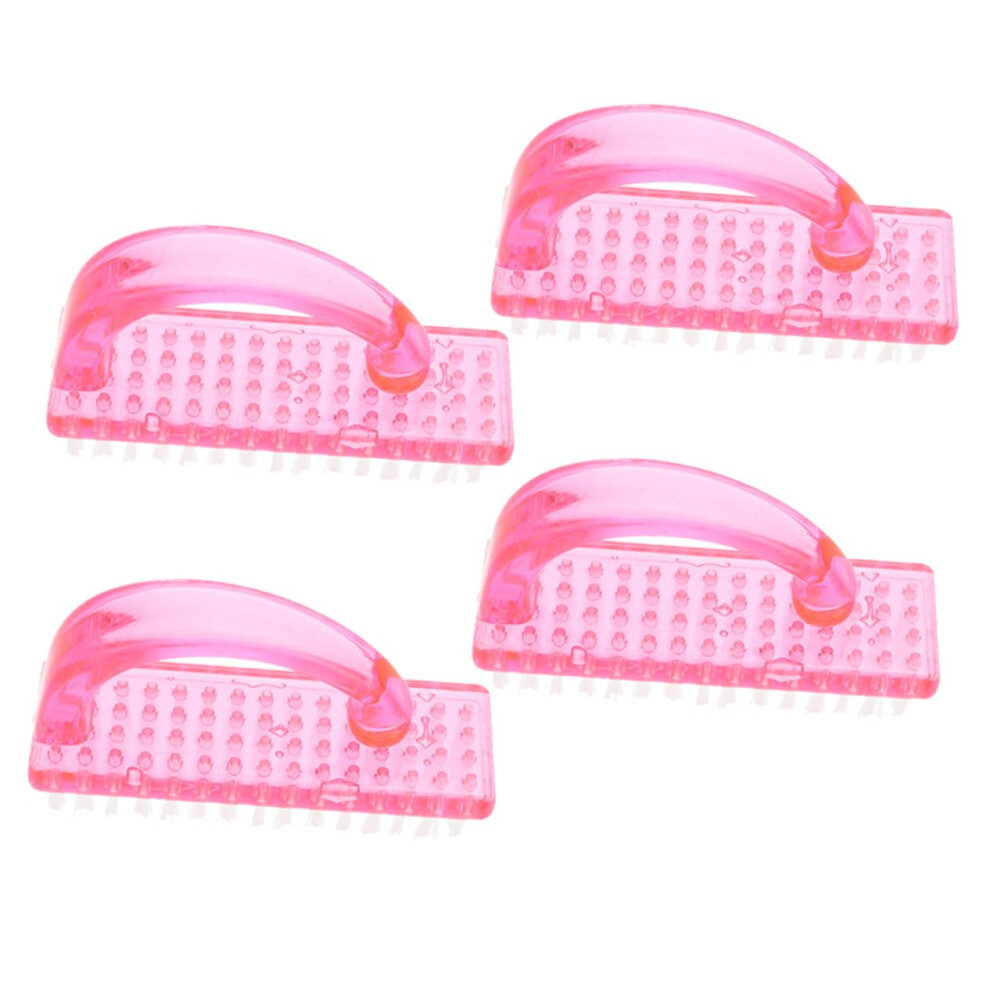4PCS Ergonomic Nail Cleaning Brush with Gentle Bristles Fingernail Scrubber for Travel