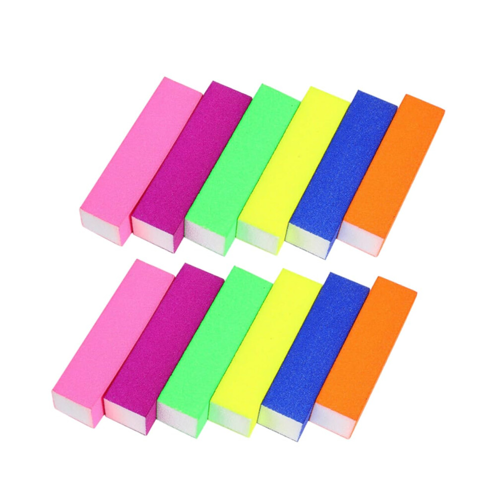 12pcs Professional Nail Buffer Block Set â Durable Sponge Nail Polishing File for Salon and Home Use