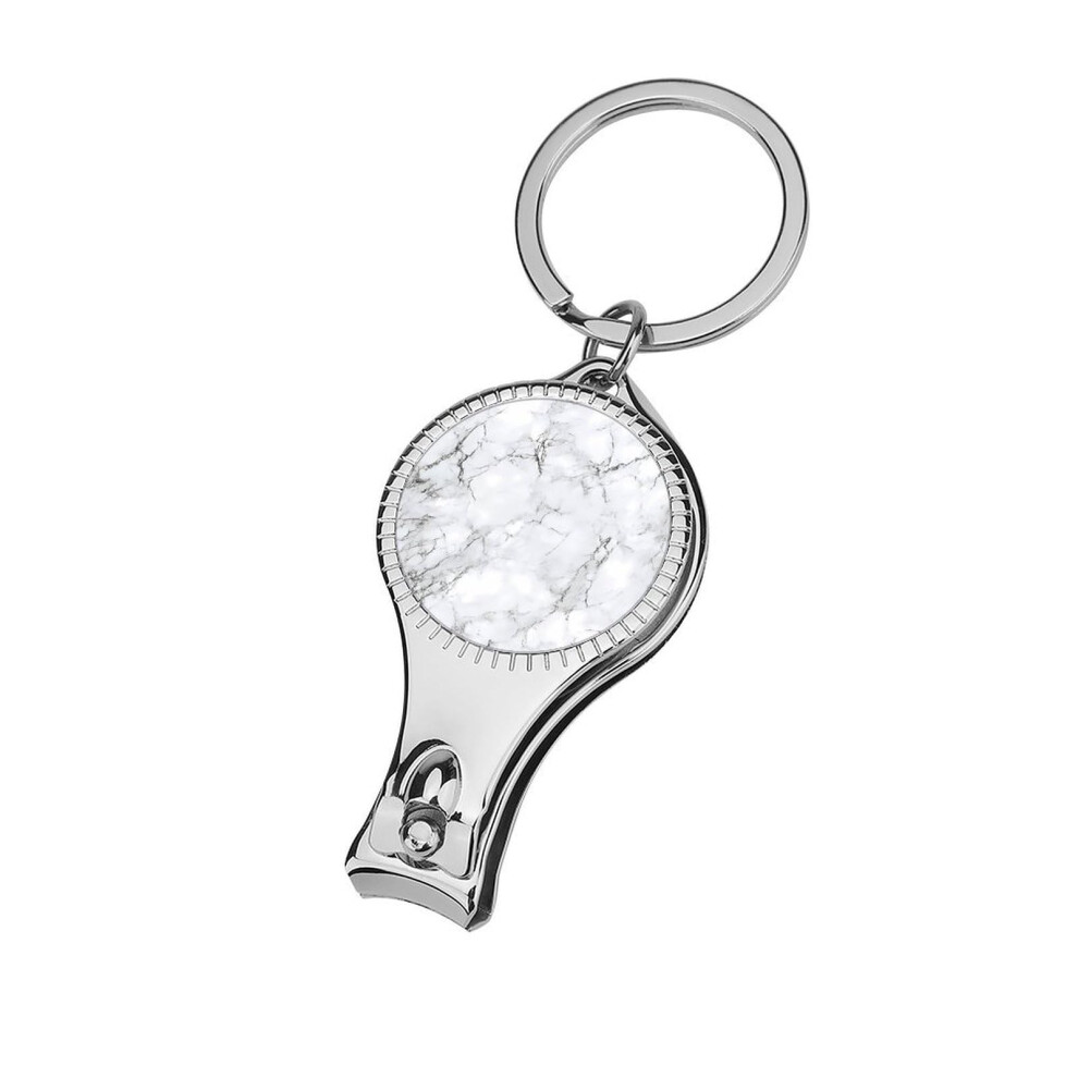 Nail Clippers with Keychain, Curved Blade, Nail File and Bottle Opener for Toenails and Fingernails