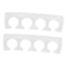 Toe Separators 2Pcs Transparent Reusable Comfortable Toe Dividers for Pedicure and Nail Art