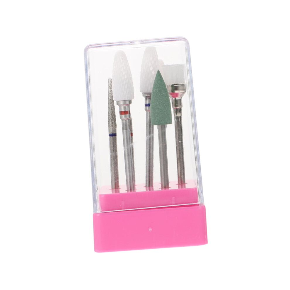 7pcs Professional Tungsten Nail Drill Bits Set for Gel and Natural Nails with Sanding Bands