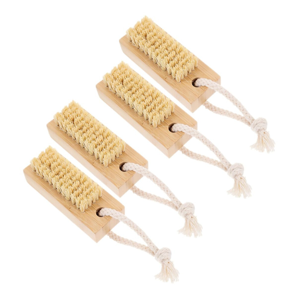 4Pcs Nail Cleaning Brush Set for Fingernails and Toenails Gentle Soft Bristles Home Salon