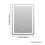 Living And Home Anti-fog Bathroom Mirror with Dimmable LED Light 6