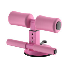 Floor Bar for Sit Ups Adjustable Abdominal Exercise Assistance Device, Portable Indoor Outdoor Pink Workout Equipment