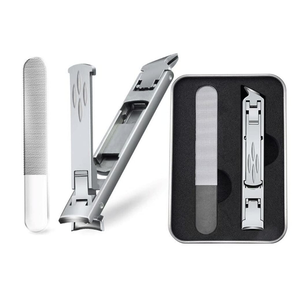 Foldable Nail Clippers with Safety Lock Ergonomic Grip for Travel Fingernails and Toenails
