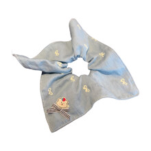 Elegant Blue Cherry Hair Tie for Stylish Low Ponytail-Blue bow