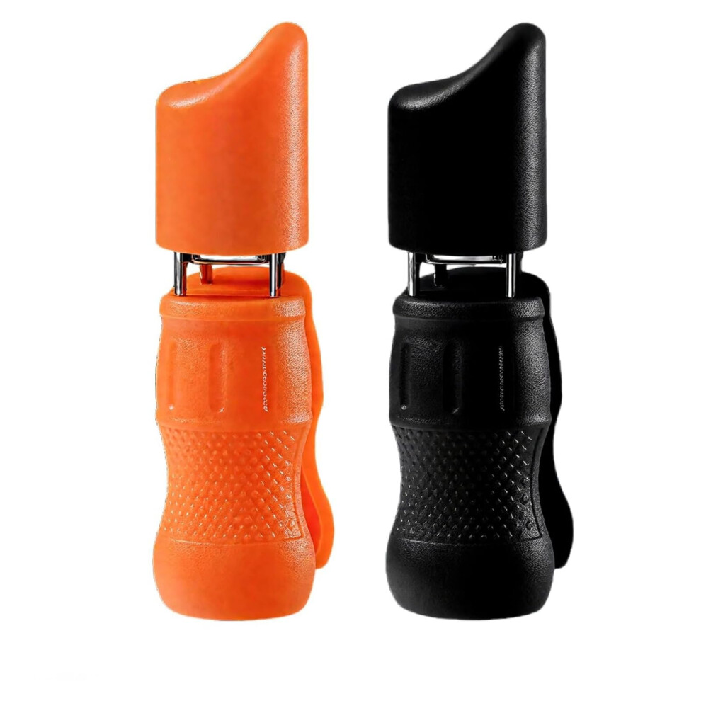 Wide Jaw Nail Clipper for Thick Toenails, AntiSplash Stainless Steel Angled Blade with Cover, Black and Orange