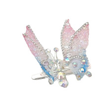 Chic Moving Wing Butterfly Hair Barrettes Elegant Hair-Pink