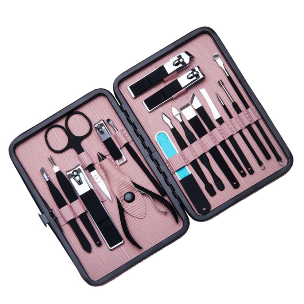 Manicure and Pedicure Set 18in1 Stainless Steel Nail Care Kit for Home and Salon Grooming